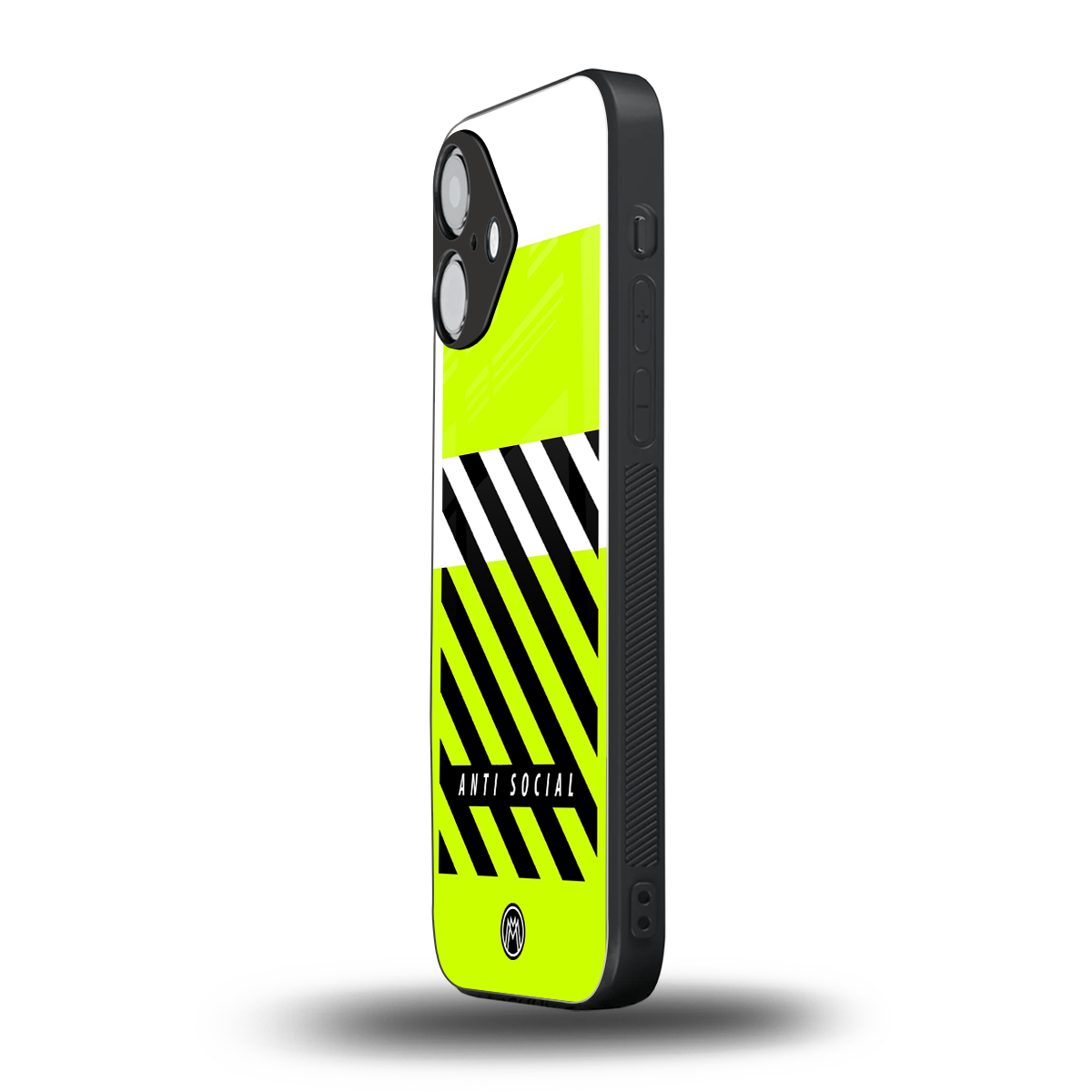 anti social back phone cover | glass case for iphone 16