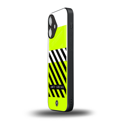 anti social back phone cover | glass case for iphone 16