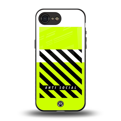 anti social back phone cover | glass case for iphone 16e