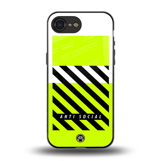 anti social back phone cover | glass case for iphone 16e