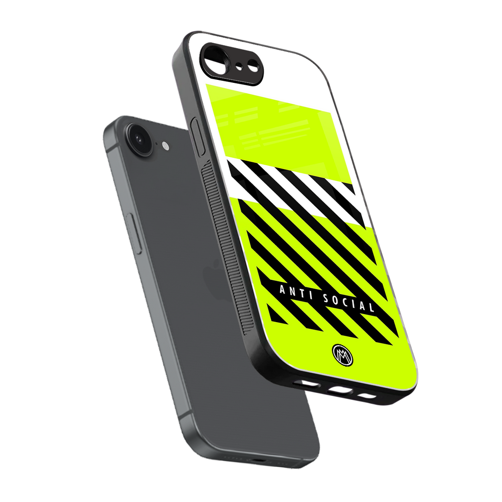 anti social back phone cover | glass case for iphone 16e