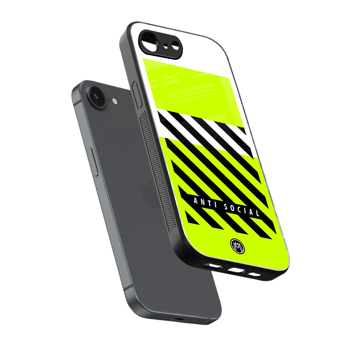 anti social back phone cover | glass case for iphone 16e