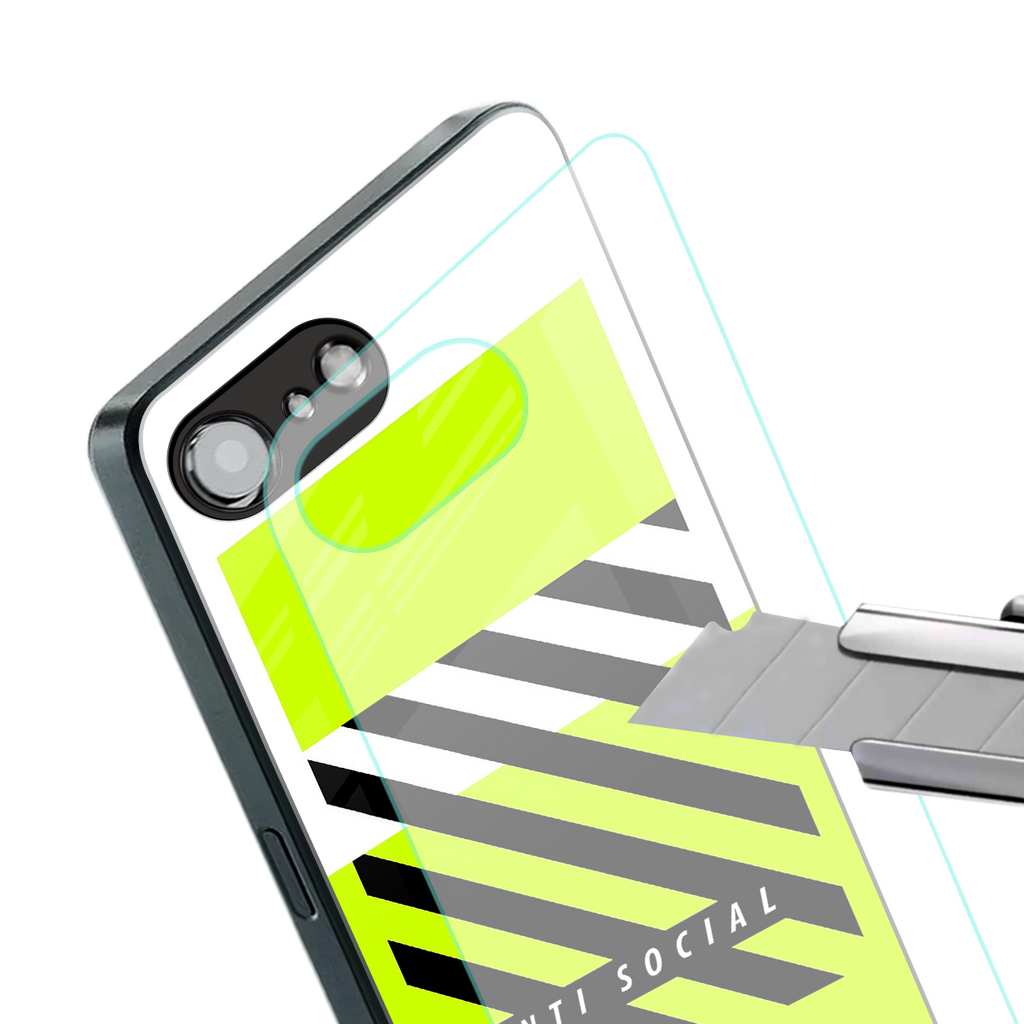 anti social back phone cover | glass case for iphone 16e