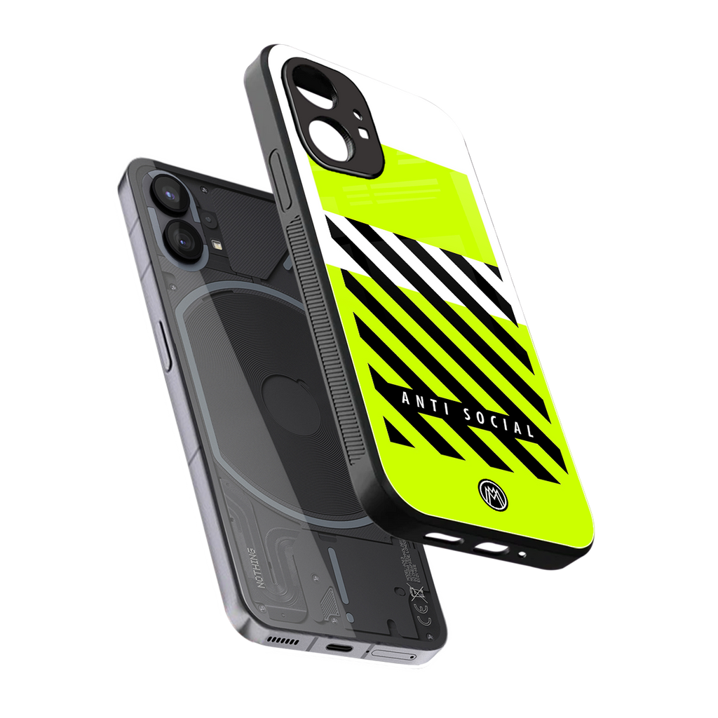 anti social back phone cover | glass case for nothing phone 1