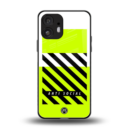 anti social back phone cover | glass case for nothing phone 2