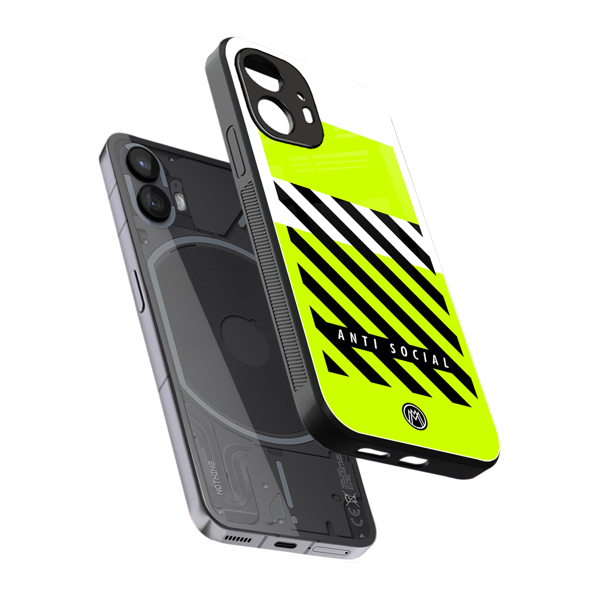 anti social back phone cover | glass case for nothing phone 2