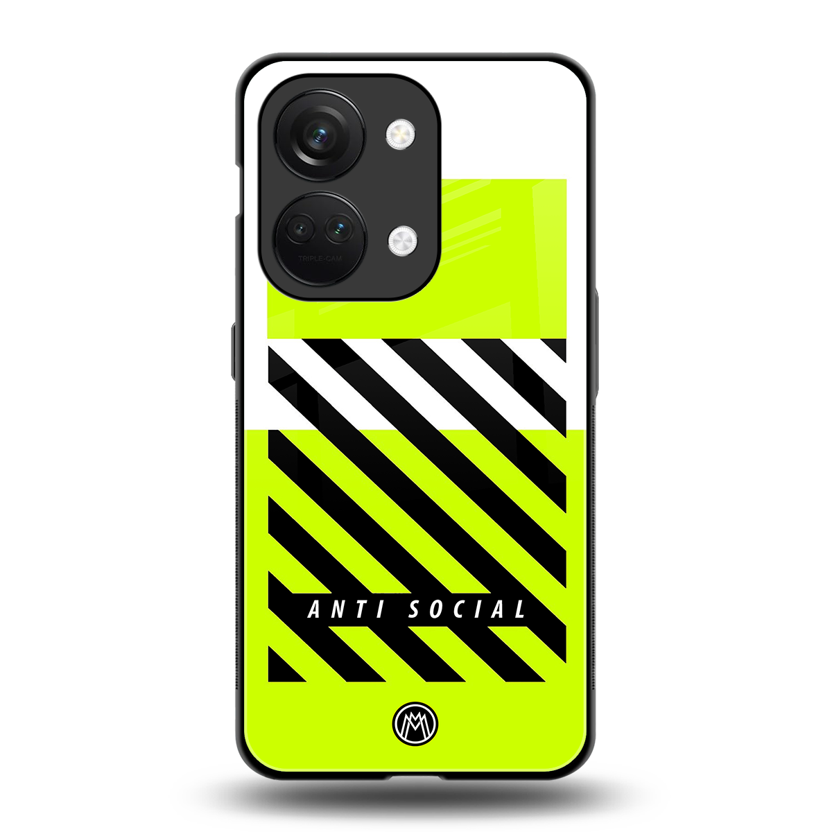 anti social back phone cover | glass case for oneplus nord 3