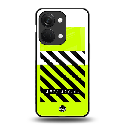 anti social back phone cover | glass case for oneplus nord 3