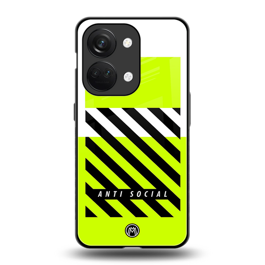 anti social back phone cover | glass case for oneplus nord 3