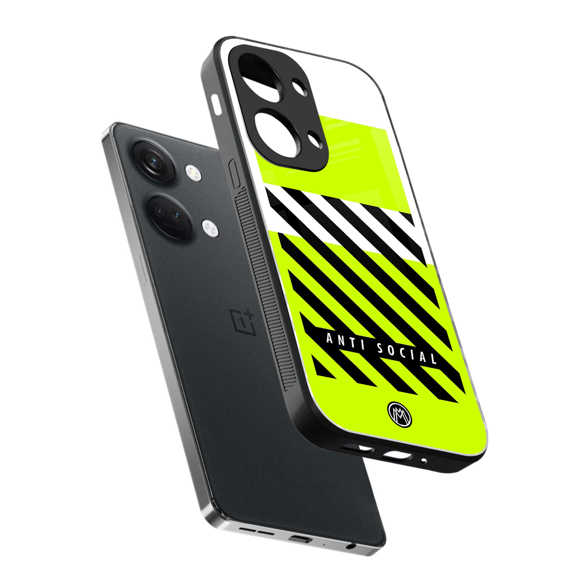 anti social back phone cover | glass case for oneplus nord 3