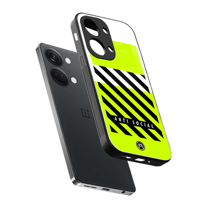 anti social back phone cover | glass case for oneplus nord 3