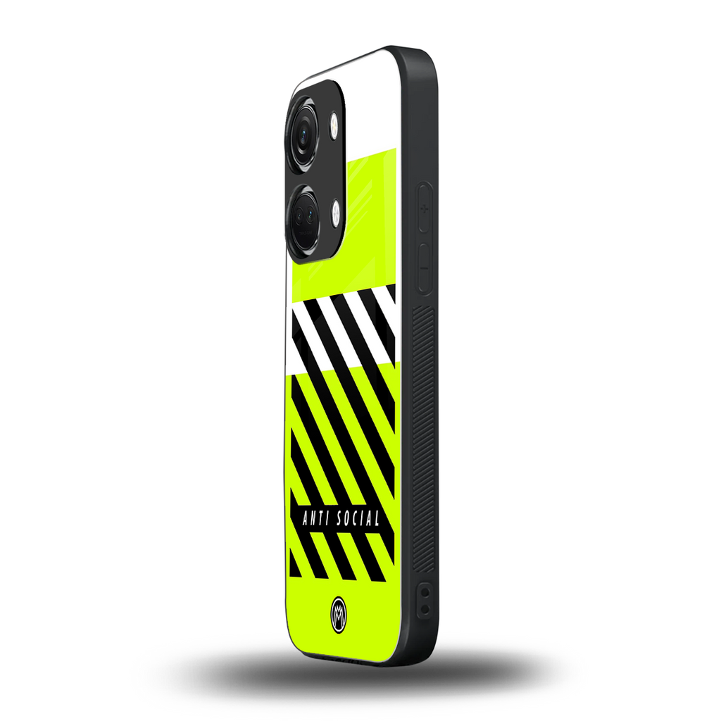 anti social back phone cover | glass case for oneplus nord 3