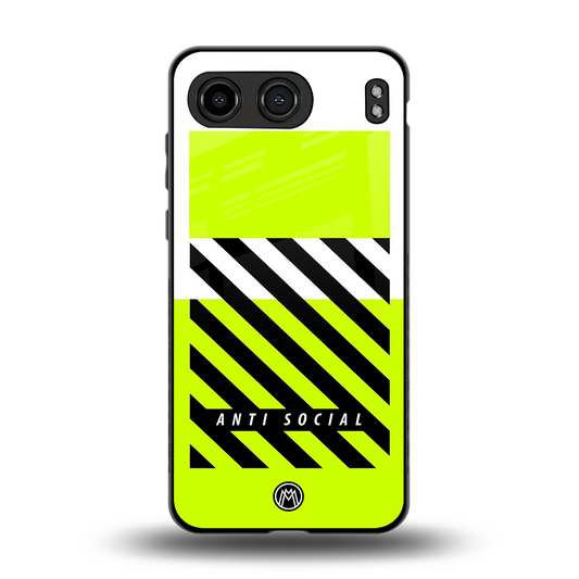 anti social back phone cover | glass case for oneplus nord 4