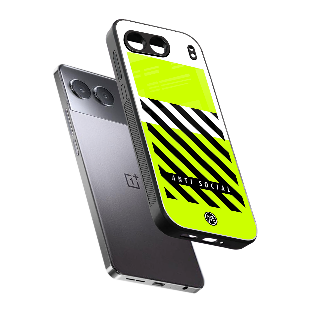 anti social back phone cover | glass case for oneplus nord 4