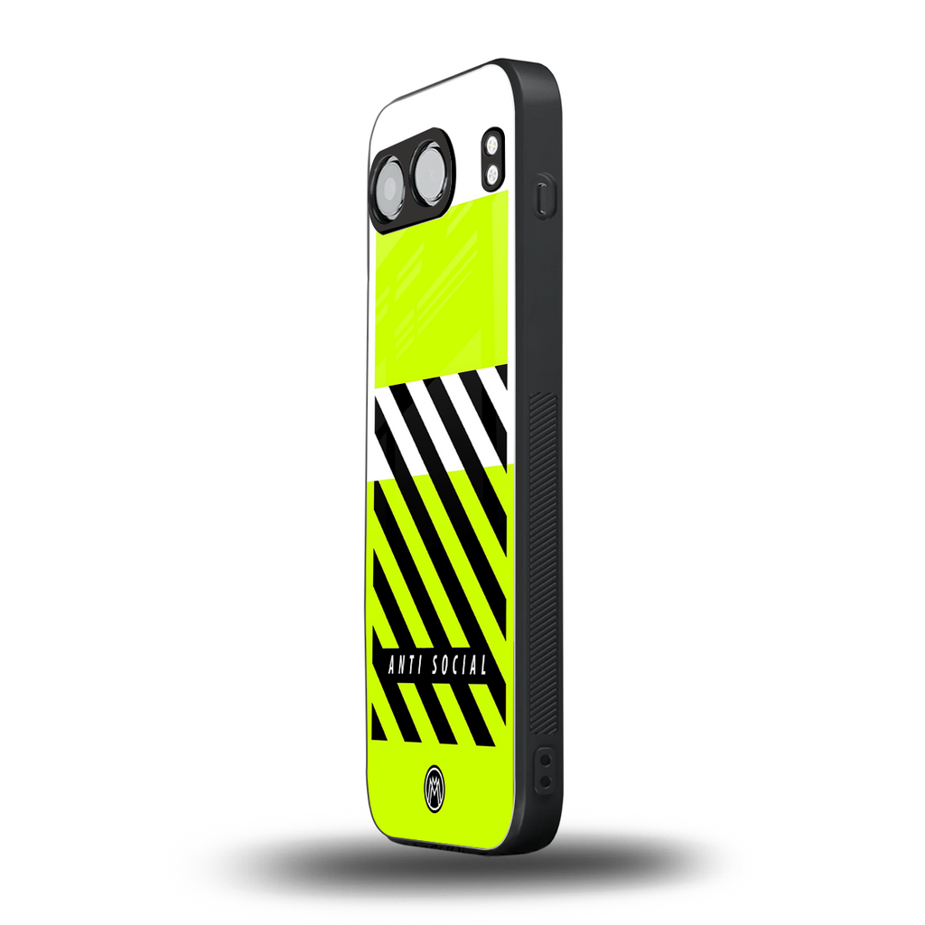 anti social back phone cover | glass case for oneplus nord 4
