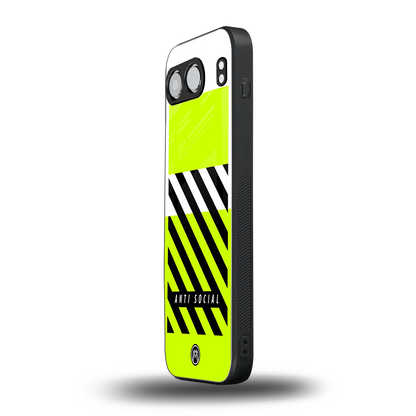 anti social back phone cover | glass case for oneplus nord 4