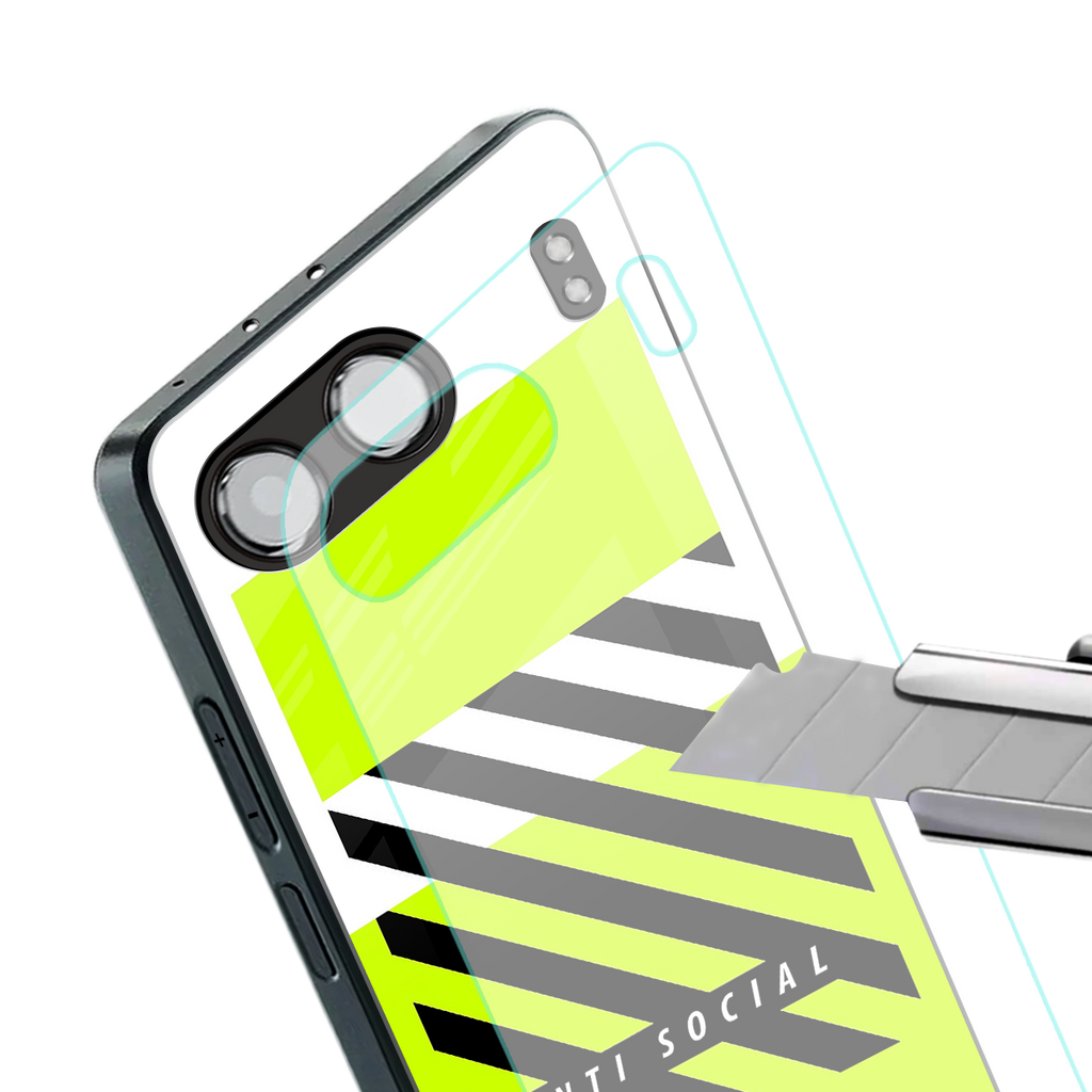 anti social back phone cover | glass case for oneplus nord 4