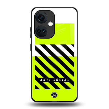 anti social back phone cover | glass case for oneplus nord ce 3
