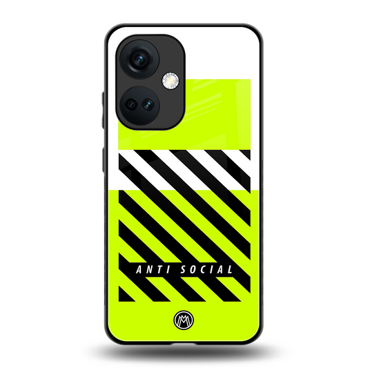 anti social back phone cover | glass case for oneplus nord ce 3