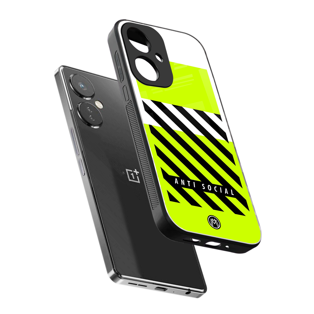 anti social back phone cover | glass case for oneplus nord ce 3