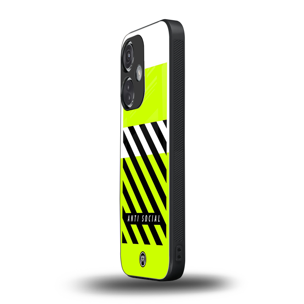 anti social back phone cover | glass case for oneplus nord ce 3