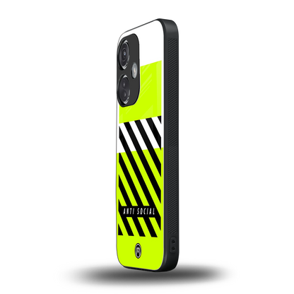 anti social back phone cover | glass case for oneplus nord ce 3