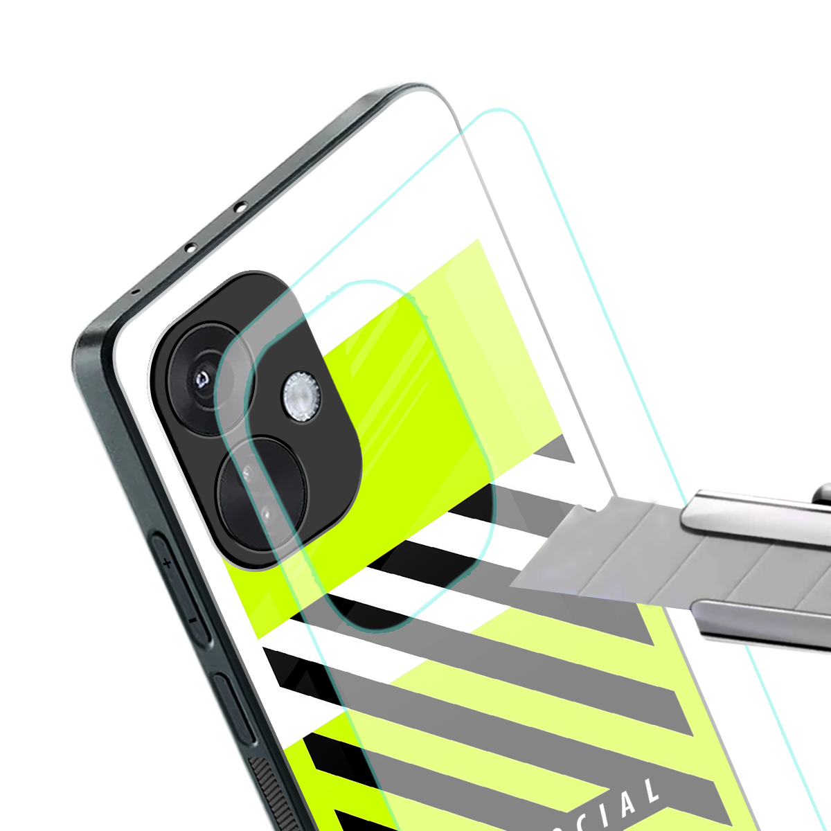 anti social back phone cover | glass case for oneplus nord ce 3