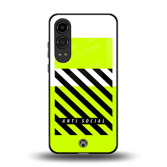 anti social back phone cover | glass case for oneplus nord ce 4 lite