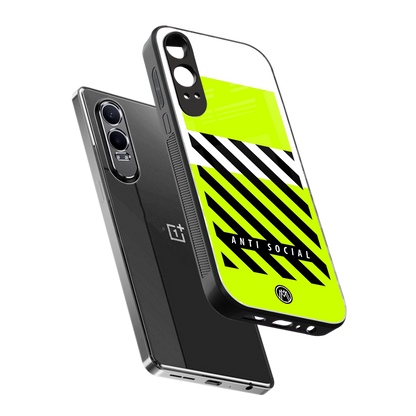 anti social back phone cover | glass case for oneplus nord ce 4 lite