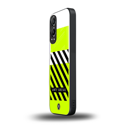 anti social back phone cover | glass case for oneplus nord ce 4 lite