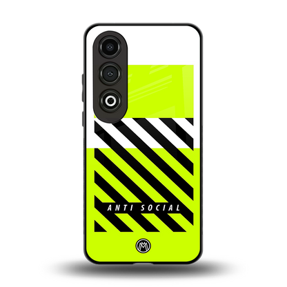 anti social back phone cover | glass case for oneplus nord ce 4