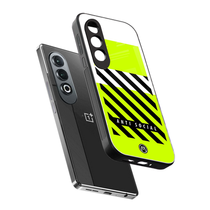 anti social back phone cover | glass case for oneplus nord ce 4