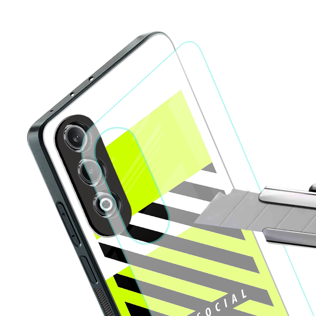 anti social back phone cover | glass case for oneplus nord ce 4