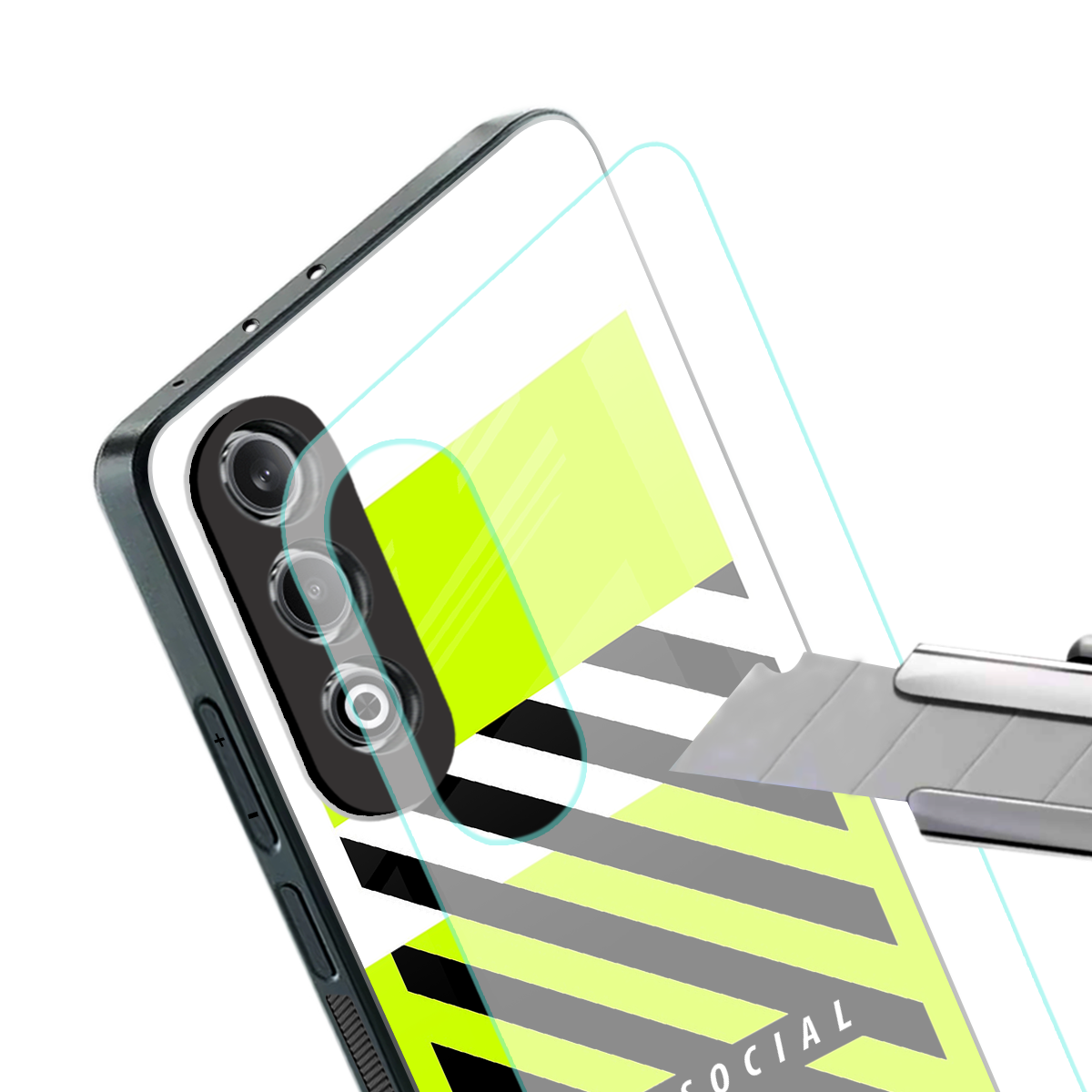 anti social back phone cover | glass case for oneplus nord ce 4