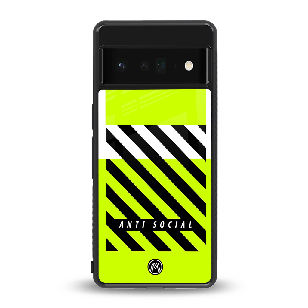 anti social back phone cover | glass case for google pixel 6 pro