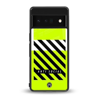 anti social back phone cover | glass case for google pixel 6 pro