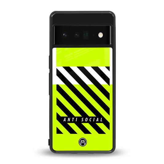 anti social back phone cover | glass case for google pixel 6 pro