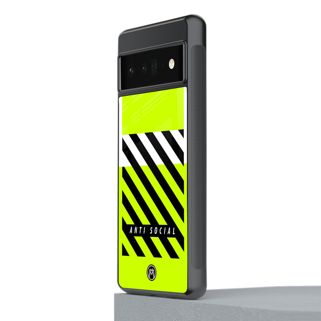 anti social back phone cover | glass case for google pixel 6 pro