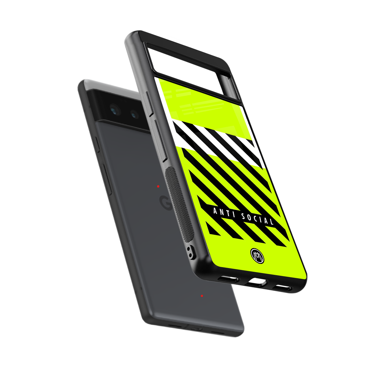 anti social back phone cover | glass case for google pixel 6