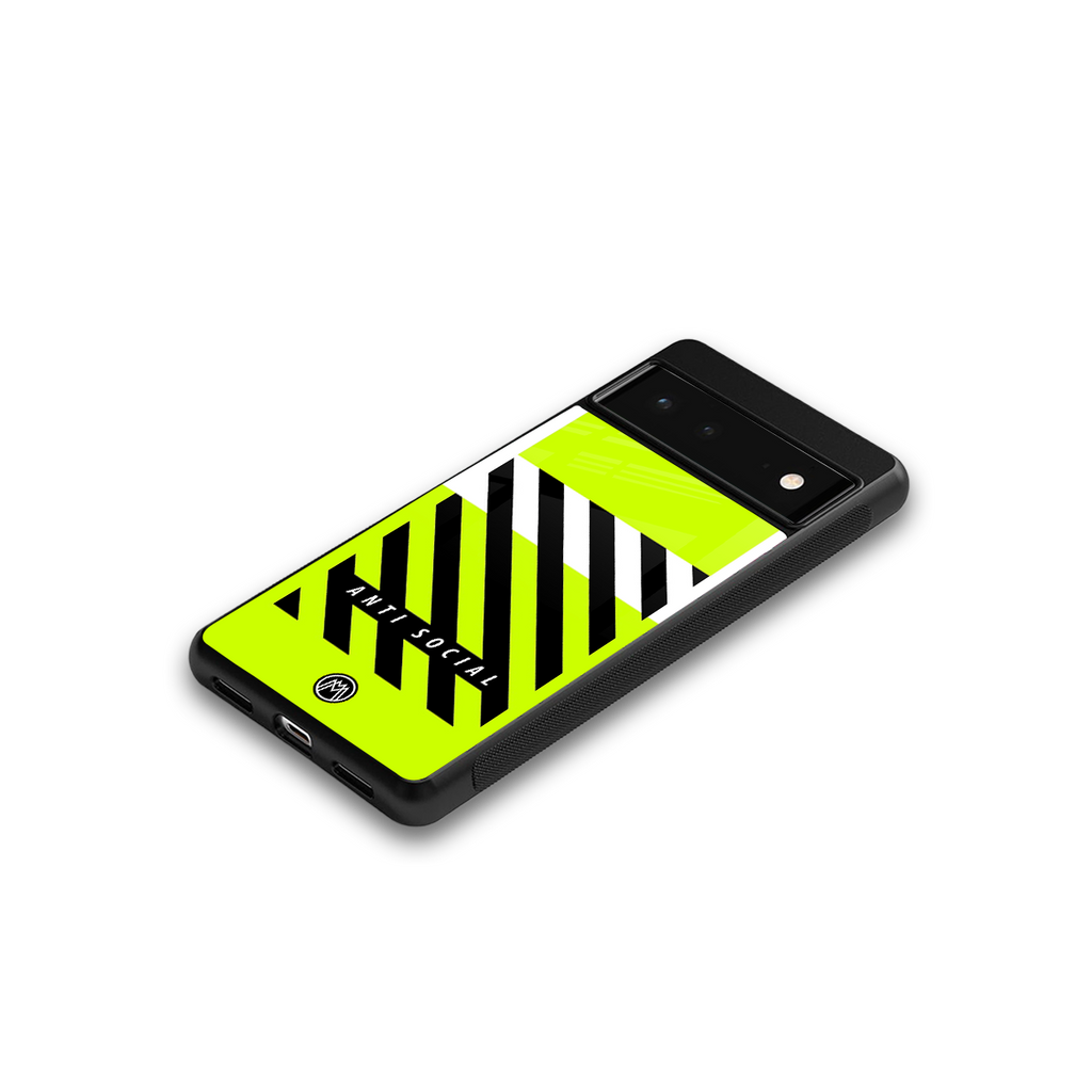 anti social back phone cover | glass case for google pixel 6