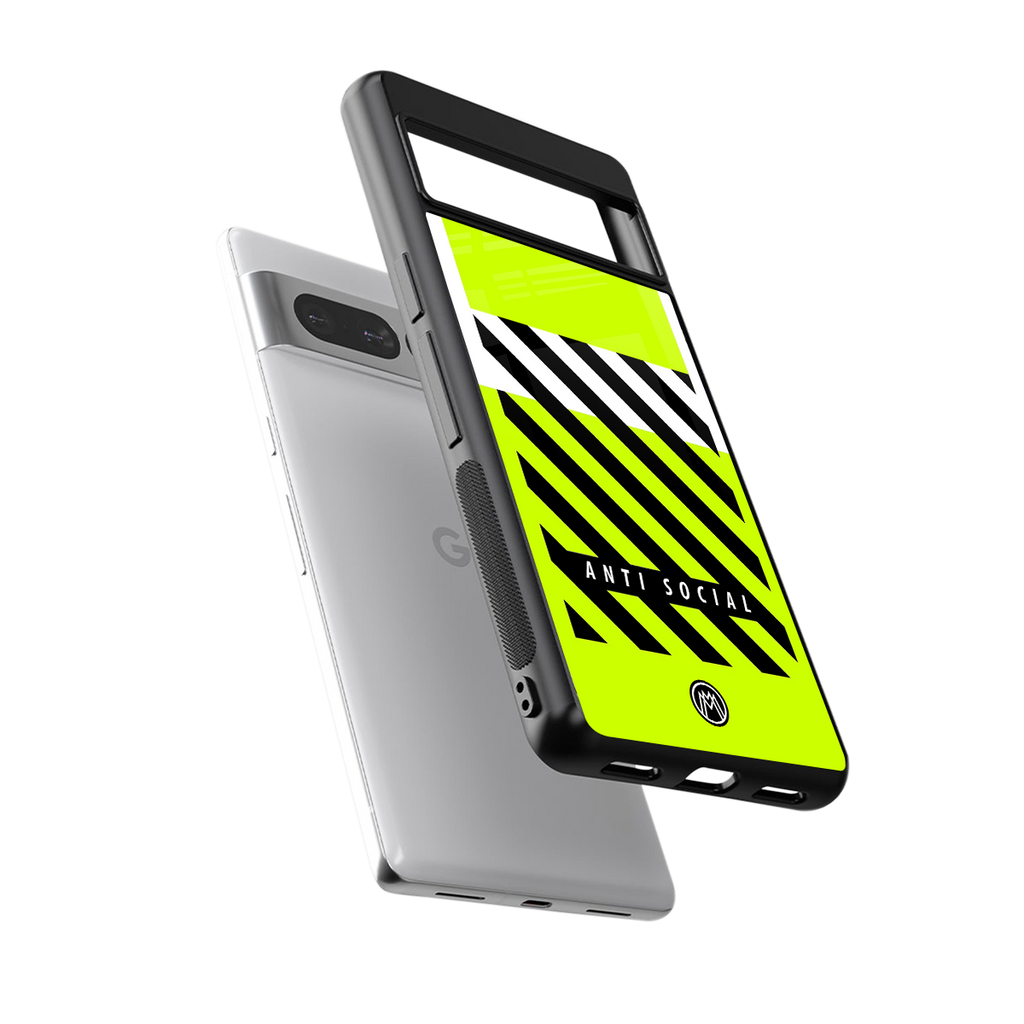 anti social back phone cover | glass case for google pixel 7 pro