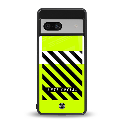 anti social back phone cover | glass case for Google Pixel 7A
