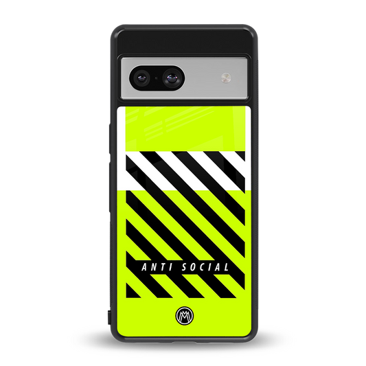 anti social back phone cover | glass case for Google Pixel 7A