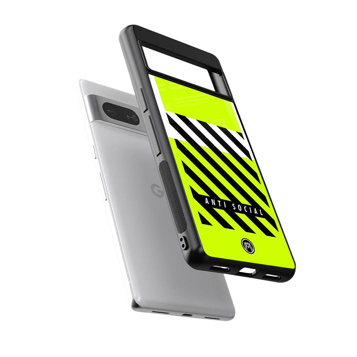 anti social back phone cover | glass case for Google Pixel 7A
