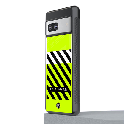 anti social back phone cover | glass case for Google Pixel 7