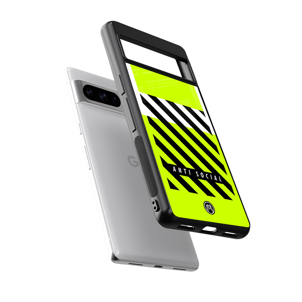 anti social back phone cover | glass case for google pixel 8 pro