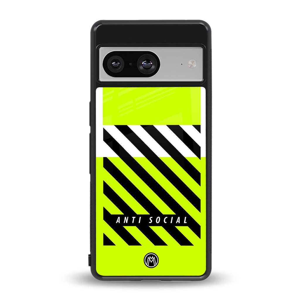 anti social back phone cover | glass case for Google Pixel 8