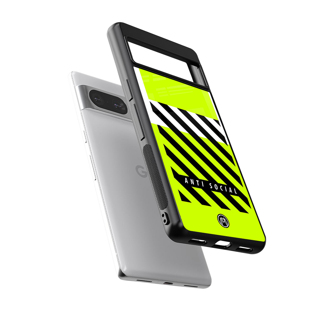 anti social back phone cover | glass case for Google Pixel 8