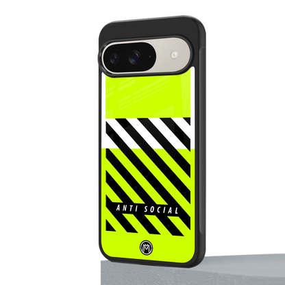 anti social back phone cover | glass case for google pixel 9