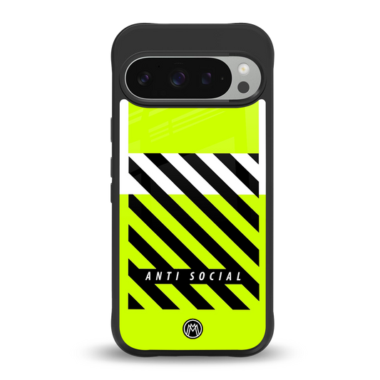 anti social back phone cover | glass case for google pixel 9 pro xl